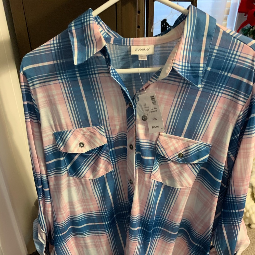 Plus Size Plaid Shirt